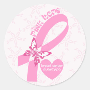 Pink Ribbon Borstkanker Ronde Sticker