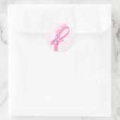 Pink Ribbon Borstkanker Ronde Sticker (Tas)