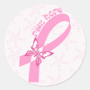 Pink Ribbon Borstkanker Ronde Sticker