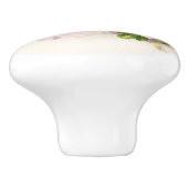 Pink Ribbon Bouquet Keramische Knop (Zijkant)