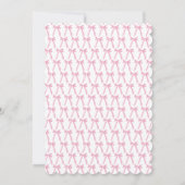 Pink Ribbon Bow Galentine's dag Girly modern Kaart (Achterkant)