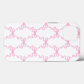 Pink Ribbon Bow Trellis Case-Mate iPhone Case (Achterkant (horizontaal))