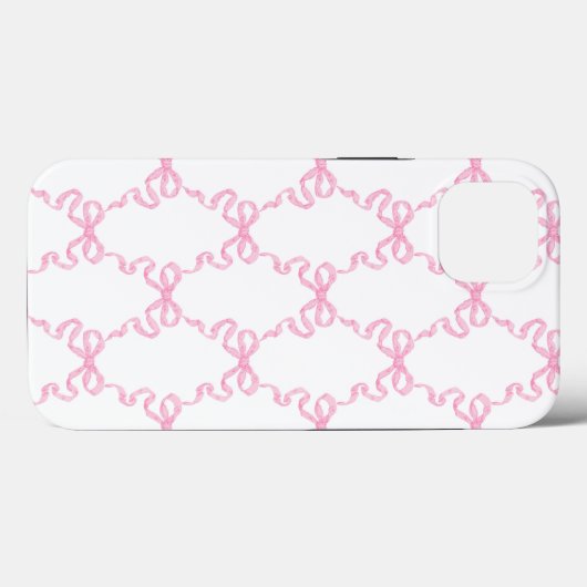 Pink Ribbon Bow Trellis Case-Mate iPhone Case (Achterkant (horizontaal))