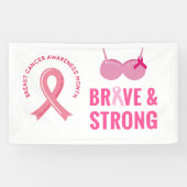 Pink Ribbon Breast Awareness Brave and strong Spandoek (Horizontaal)