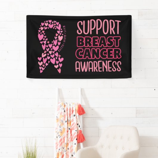 Pink Ribbon Breast Awareness Brave and strong Spandoek (Insitu)