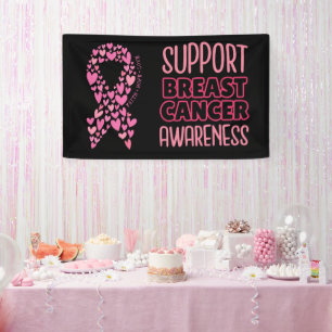 Pink Ribbon Breast Awareness Brave and strong Spandoek