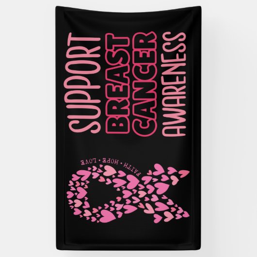 Pink Ribbon Breast Awareness Brave and strong Spandoek (Verticaal)