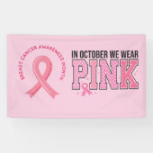 Pink Ribbon Breast Awareness Brave and strong Spandoek (Horizontaal)