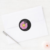 Pink Ribbon Breast Cancer Awareness Daisy Ronde Sticker (Envelop)