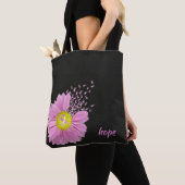 Pink Ribbon Breast Cancer Awareness Daisy Tote Bag (Dichtbij)