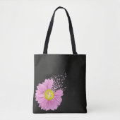 Pink Ribbon Breast Cancer Awareness Daisy Tote Bag (Voorkant)