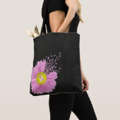 Pink Ribbon Breast Cancer Awareness Daisy Tote Bag (Dichtbij)