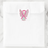 Pink Ribbon Breast Cancer Awareness Decline Sticke Vierkante Sticker (Tas)