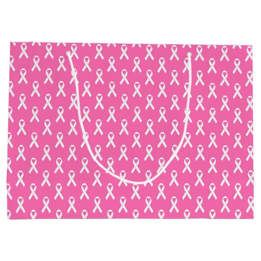 Pink Ribbon Breast Cancer Awareness Pattern Groot Cadeauzakje (Achterkant)