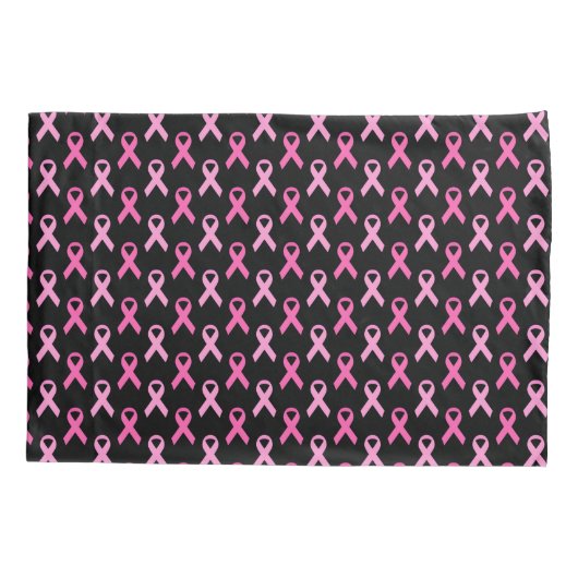 Pink Ribbon Breast Cancer Awareness Pattern Kussensloop (Achterkant)