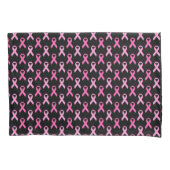 Pink Ribbon Breast Cancer Awareness Pattern Kussensloop (Voorkant)