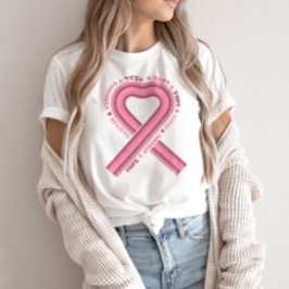 Pink Ribbon Breast Cancer Awareness Retro T-shirt