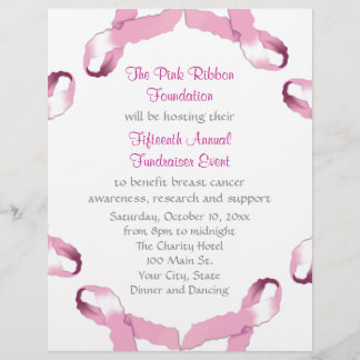 Pink Ribbon Breast Cancer Bewustheid Flyer