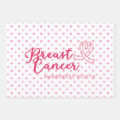 Pink Ribbon Breast Cancer Bewustheid Inpakpapier Vel (Voorkant 2)