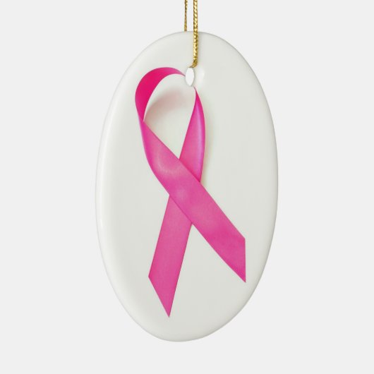 Pink Ribbon Breast Cancer Bewustheid Keramisch Ornament (Rechts)