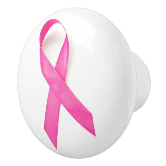Pink Ribbon Breast Cancer Bewustheid Keramische Knop (Rechts)