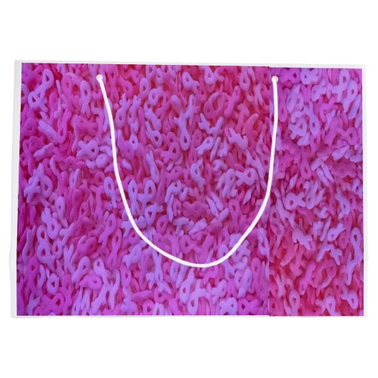 Pink Ribbon Breast Cancer Bewustheid Large Cadeautasje (Achterkant)