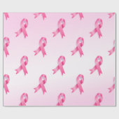 Pink Ribbon Breast Cancer Bewustheid Lg Cadeaupapier (Vlak)