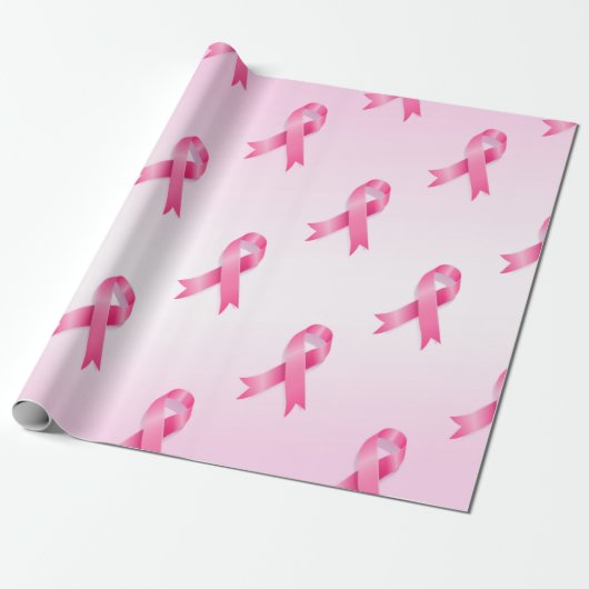 Pink Ribbon Breast Cancer Bewustheid Lg Cadeaupapier (Uitgerold)