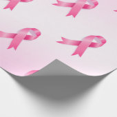 Pink Ribbon Breast Cancer Bewustheid Lg Cadeaupapier (Hoek)