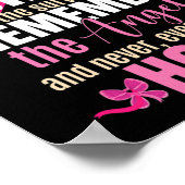 Pink Ribbon Breast Cancer Bewustheid Poster (Hoek)