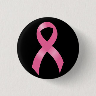 Pink Ribbon Breast Cancer Bewustheid Ronde Button 3,2 Cm