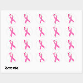 Pink Ribbon Breast Cancer Bewustheid Ronde Sticker (Vel)