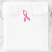 Pink Ribbon Breast Cancer Bewustheid Ronde Sticker (Tas)
