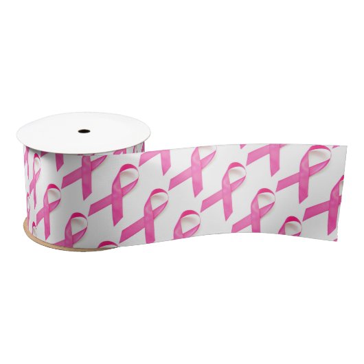 Pink Ribbon Breast Cancer Bewustheid Satijnen Lint (Spoel)