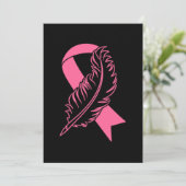 Pink Ribbon Breast Cancer Bewustheid Save The Date (Staand voorkant)