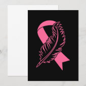Pink Ribbon Breast Cancer Bewustheid Save The Date (Voorkant / Achterkant)