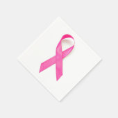 Pink Ribbon Breast Cancer Bewustheid Servet (Hoek)
