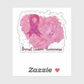 Pink Ribbon Breast Cancer Bewustheid Sticker (Vel)
