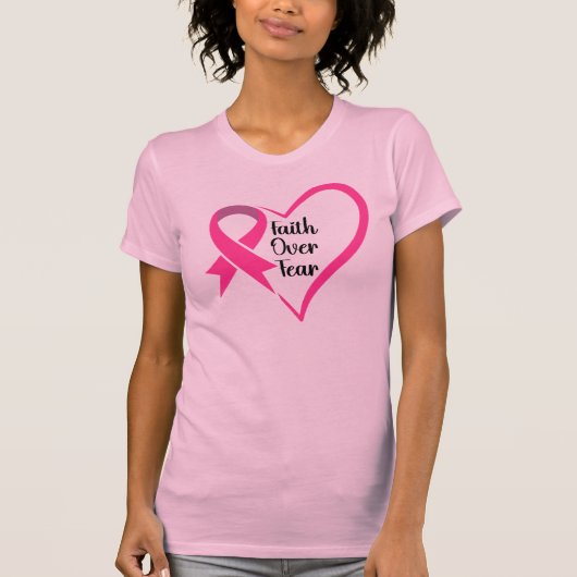 Pink Ribbon Breast Cancer Bewustheid T-shirt (Voorkant)