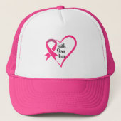 Pink Ribbon Breast Cancer Bewustheid Trucker Pet (Voorkant)