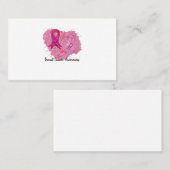 Pink Ribbon Breast Cancer Bewustheid Visitekaartje (Voorkant / Achterkant)