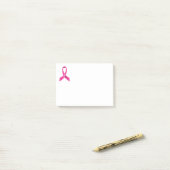 Pink Ribbon Breast Cancer Faith Hope Love Post-it® Notes (Op bureau)