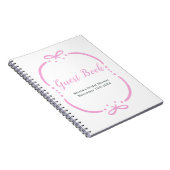Pink Ribbon Bridal Shower Guest Book Notitieboek (Rechterzijde)