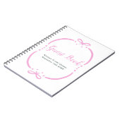 Pink Ribbon Bridal Shower Guest Book Notitieboek (Linkerzijde)