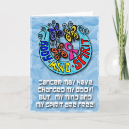 Pink Ribbon Butterflies Body Mind Spirit Kaart