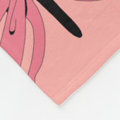 Pink Ribbon Butterflies Fleece Deken (Hoek)