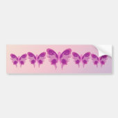 PINK RIBBON BUTTERFLY BUMPERSTICKER (Voorkant)