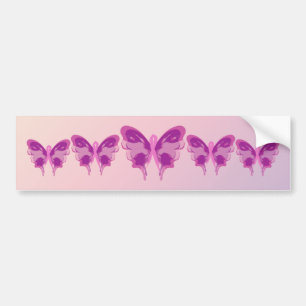 PINK RIBBON BUTTERFLY BUMPERSTICKER