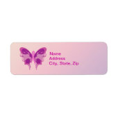 PINK RIBBON BUTTERFLY ETIKET (Voorkant)