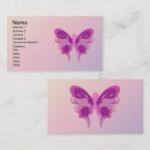 PINK RIBBON BUTTERFLY VISITEKAARTJE (Voorkant / Achterkant)